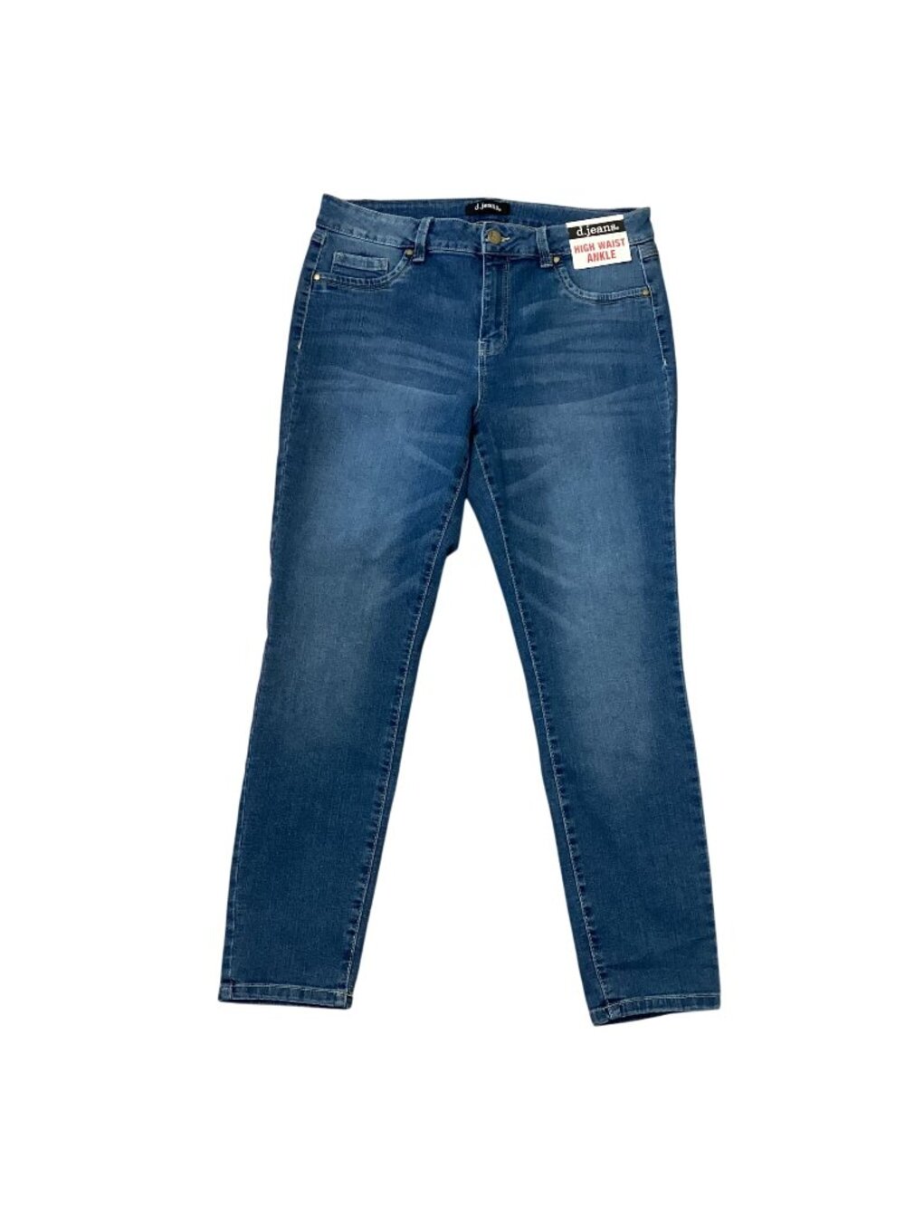 d.jeans Women's High Waist Ankle Denim Cotton Blend Jeans Size 12- 32X27 NWTS